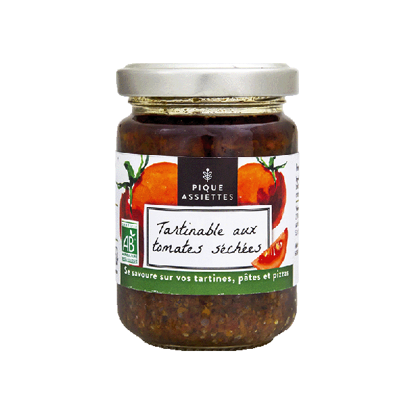 Pique Assiettes -- DDM 30.07.2025 Tartinable aux tomates séchées bio - 120 g